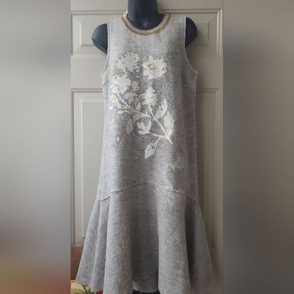 Anthropologie Afterlight Wool Dress Knitted & Knotted gray size XS, 100% Wool - Picture 6 of 12